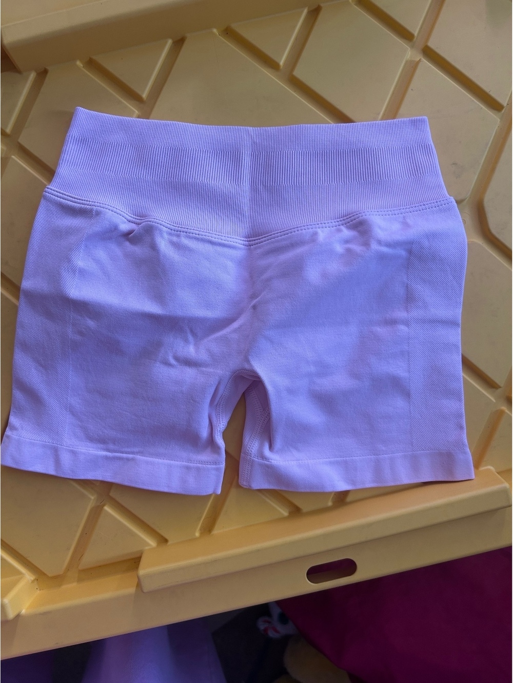Light Pink High-Waisted Biker Shorts Stretchy Workout Activewear